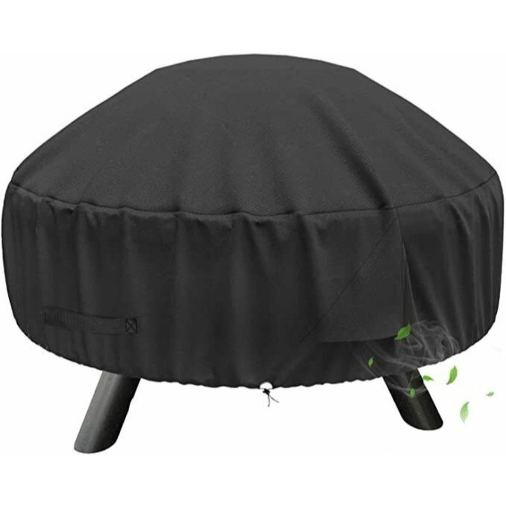 SHINESTAR Durable Fire Pit Cover with Straps and Built-in Vents, Fits 22-32 in